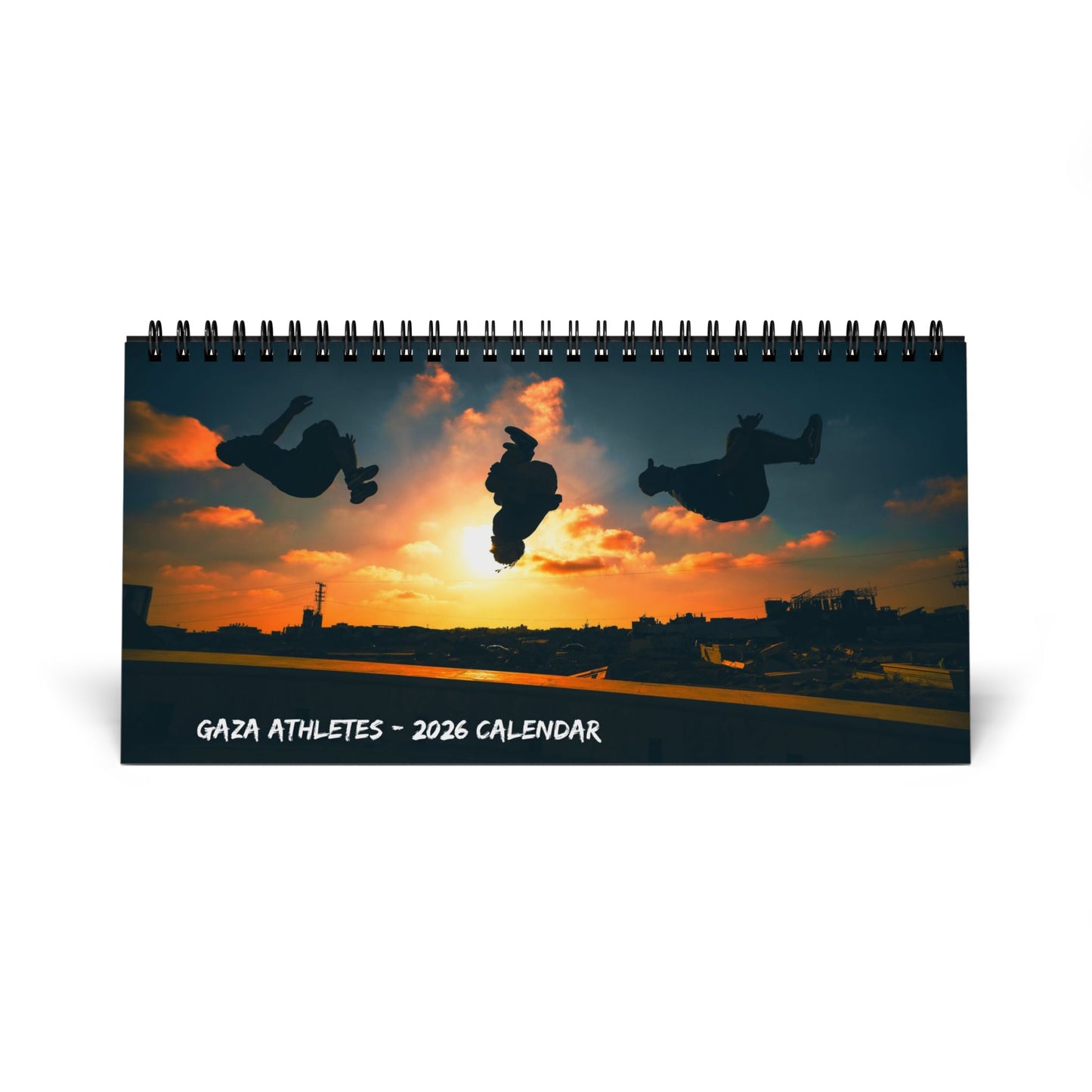 Gaza Athletes Desktop Calendar (2026 grid)