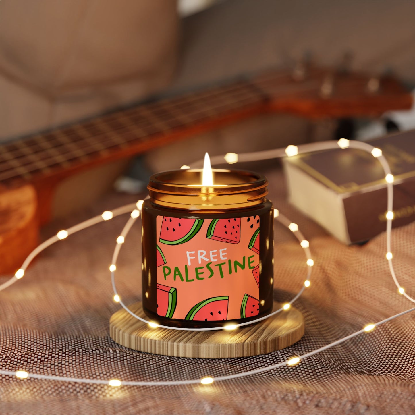 Scented Soy Candle (Multi-Size, Amber Jar)