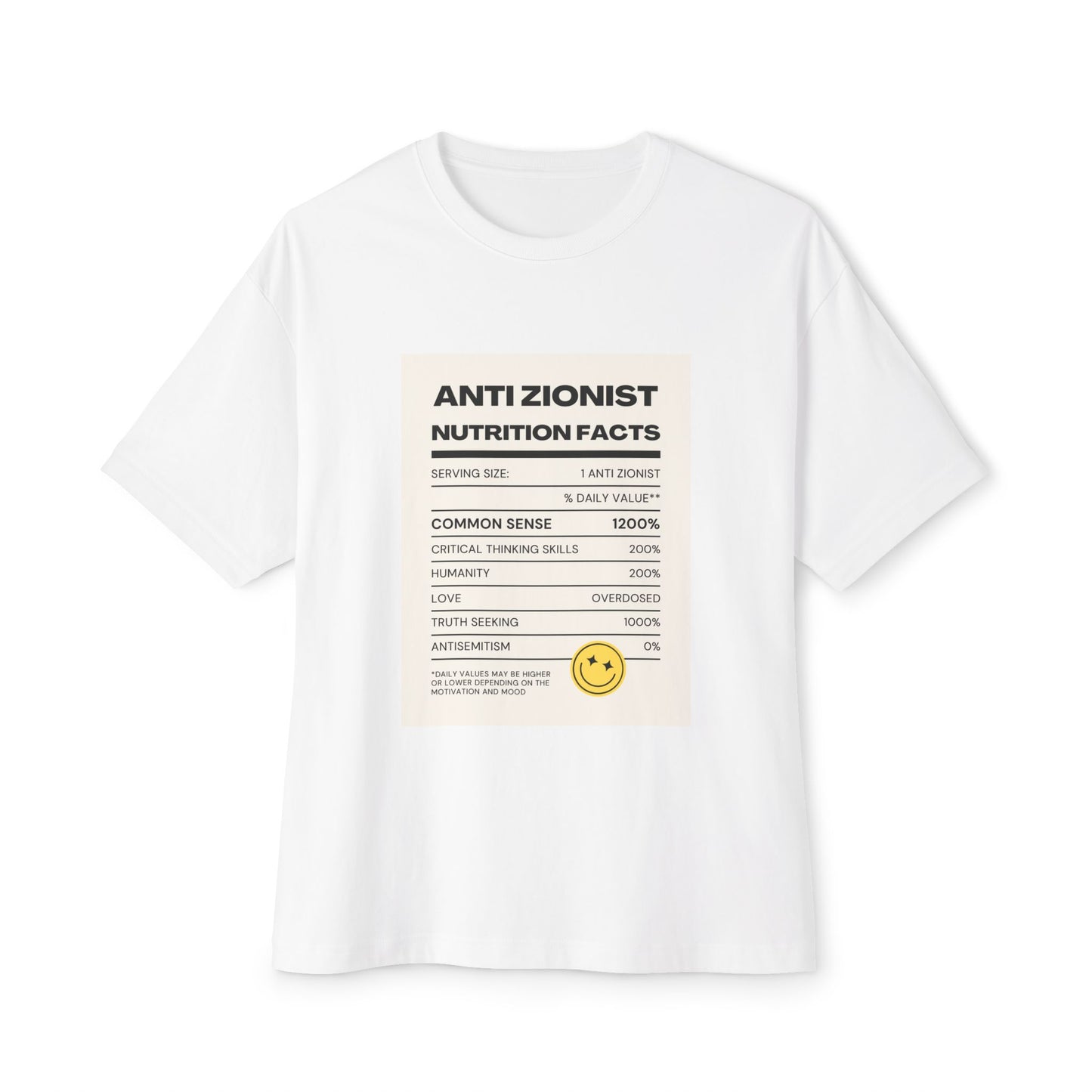 Anti Zi0 Unisex Oversized Boxy Tee