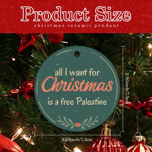 Round Christmas Ceramic Decoration Ornaments