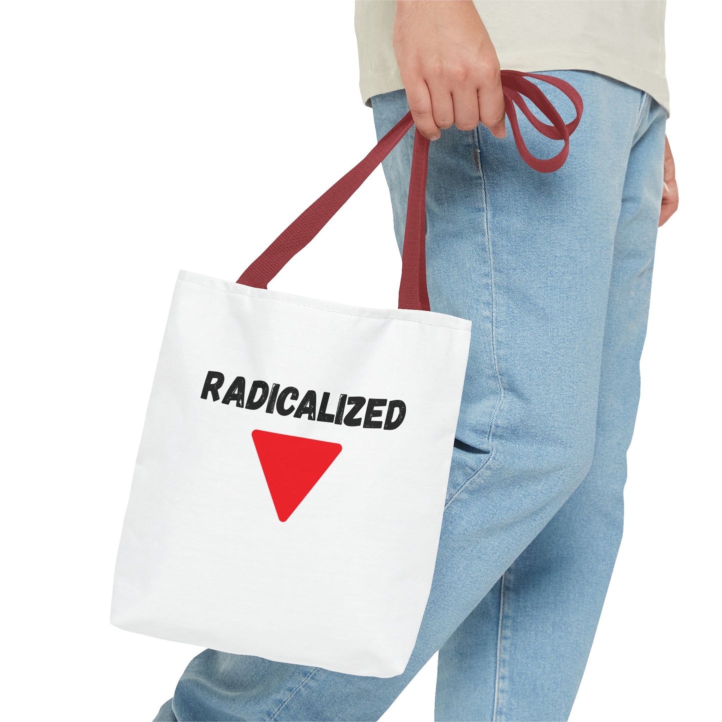 Radicalized Red Triangle Tote Bag