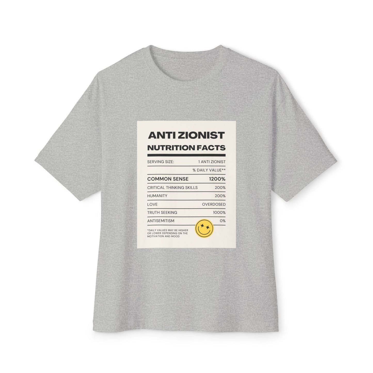 Anti Zi0 Unisex Oversized Boxy Tee
